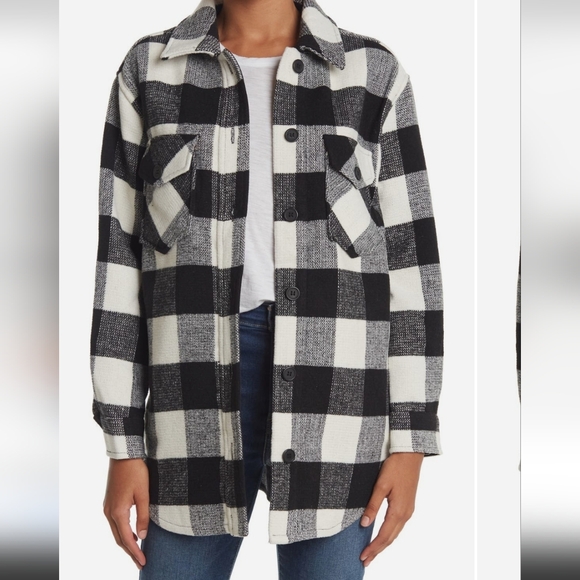 RDI Jackets & Blazers - RDI Black and White Plaid Button Up